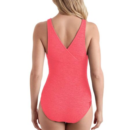 Krinkle Cross Back One Piece Geranium Back