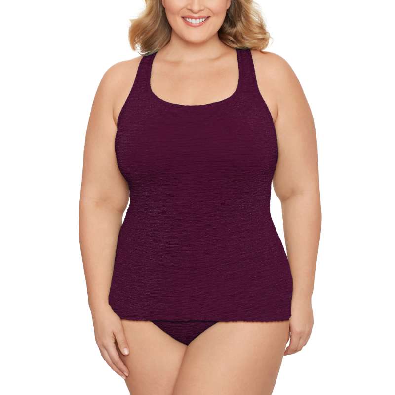 Krinkle Sheath Plus Eggplant Front