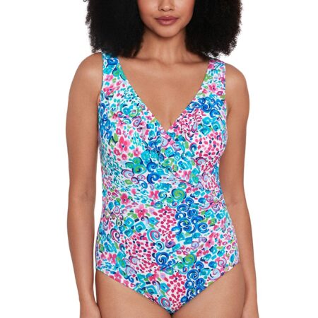 Fanciful Ruffle Front One Piece