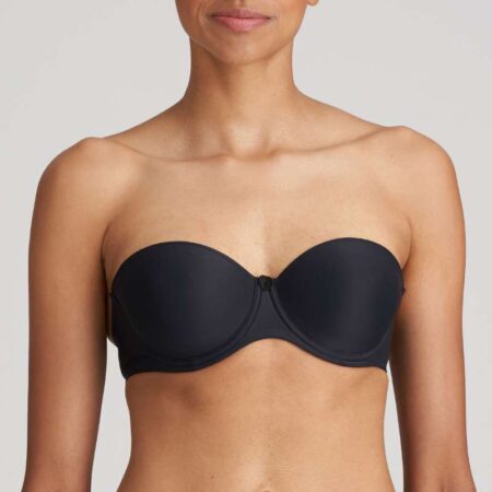 Marie Jo Tom Strapless Bra Charcoal Front View