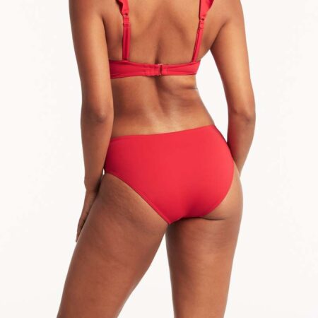Sea Level Essentials Regular Bikini Bottom Red Back View