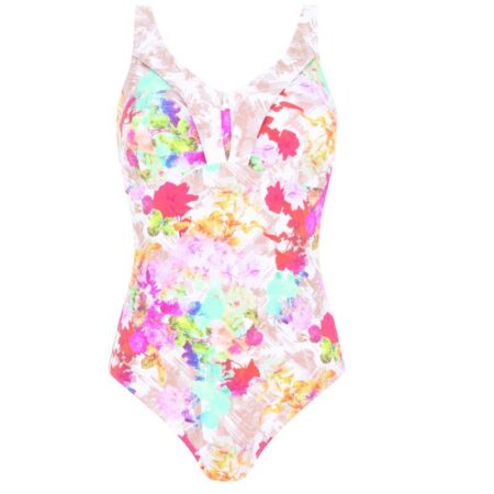 Floral Breeze Mastectomy One Piece Multi Colour Front