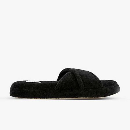 Kyoto Slide Slipper Side View Black