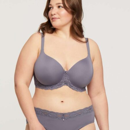 Montelle Pure Plus Crystal Grey Bra Front View