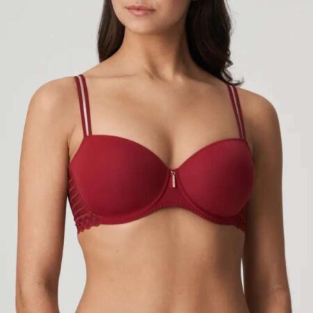 East End Red Boudoir Balcony Bra Front View