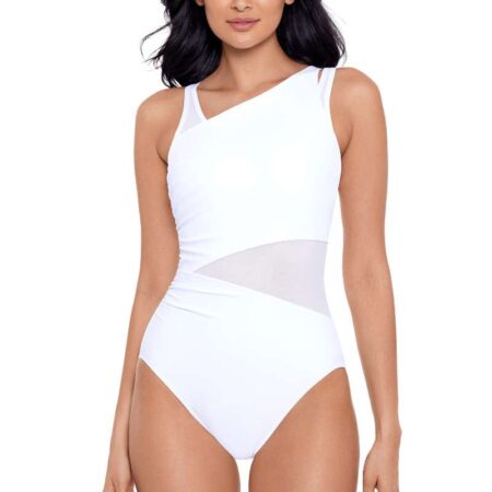 Miraclesuit Azura White One Piece Front View