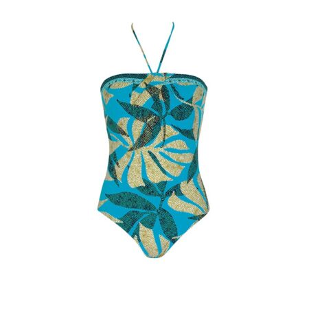Sunflair Bandeau One Piece Turquoise Front View
