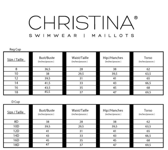 Christina Size Guide