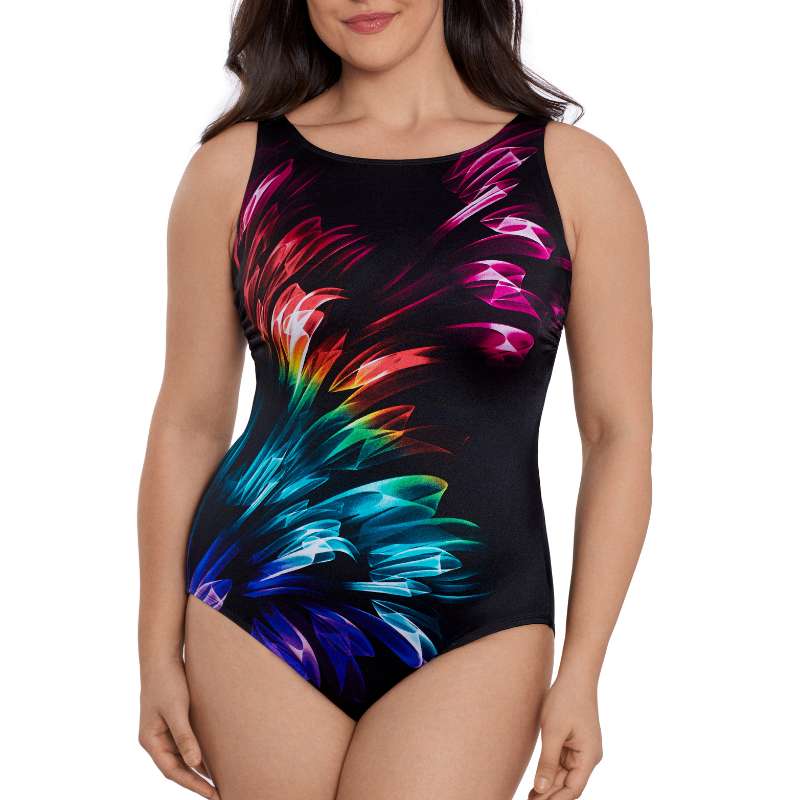 Longitude Hard Candy Black Multi One Piece Front View