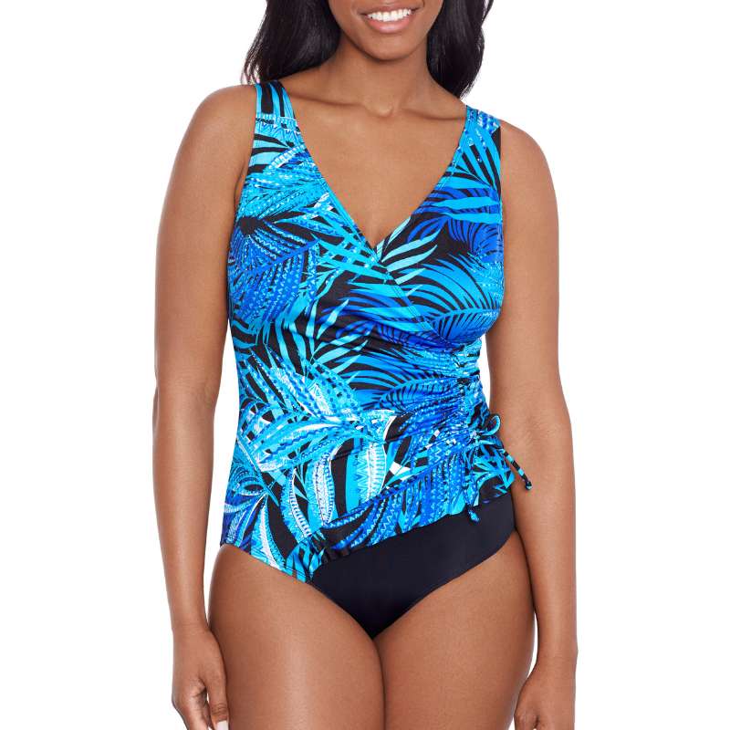 Longitude Jungle Boogie One Piece Turquoise Blue Front View