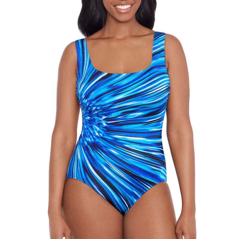 Longitude Sparks Fly One Piece Blue Back View