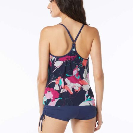 Beach House Avalon Floral Kerry Tankini Top Admiral Back View