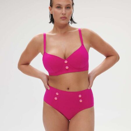 Simone Perele Alati Bikini Top Hibiscus Pink Front View