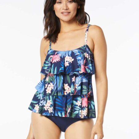 Monterey Tropical Jane Tankini Top Admiral Front
