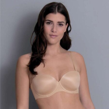 Anita Rosa Faia Basic Padded Strapless Bra Desert Front with Straps
