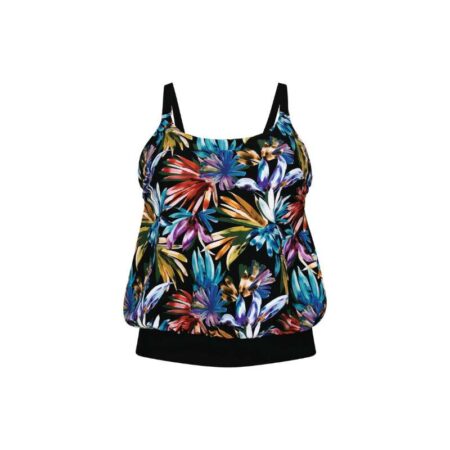 Anita Night Flower Girona Mastectomy Tankini Top Agave front