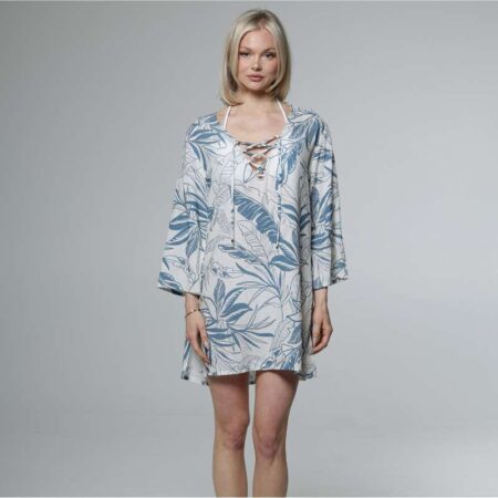 J. Valdi Côte d'Azur Lace Neck Tunic Front