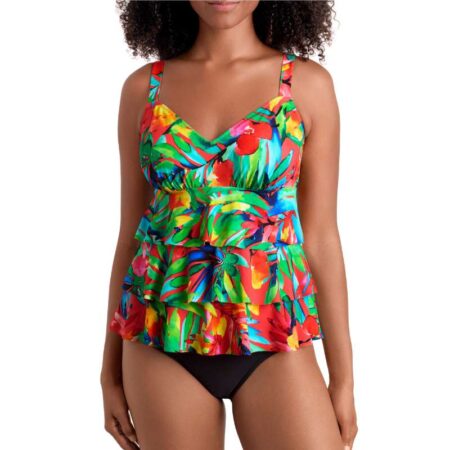 Shapesolver Cherry Grove Triple Tier Tankini Front