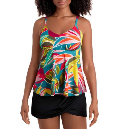 Shapesolver Summer Splash Blouson Tankini Front