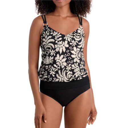 Shapesolver Palm Royale Blousone Tankini Front