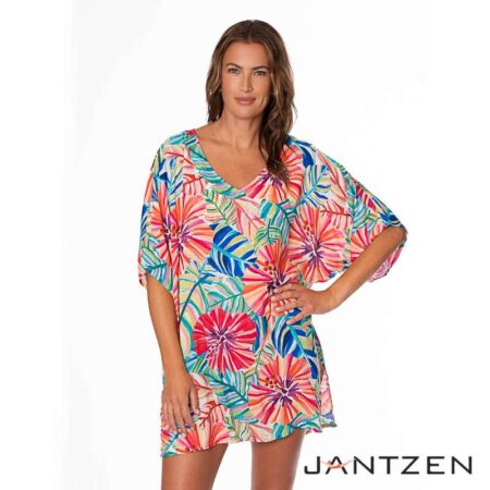 Garden Explosion Celia Tunic Cover Up Front