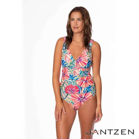 Jantzen Garden Explosion Amber Tankini Top Front