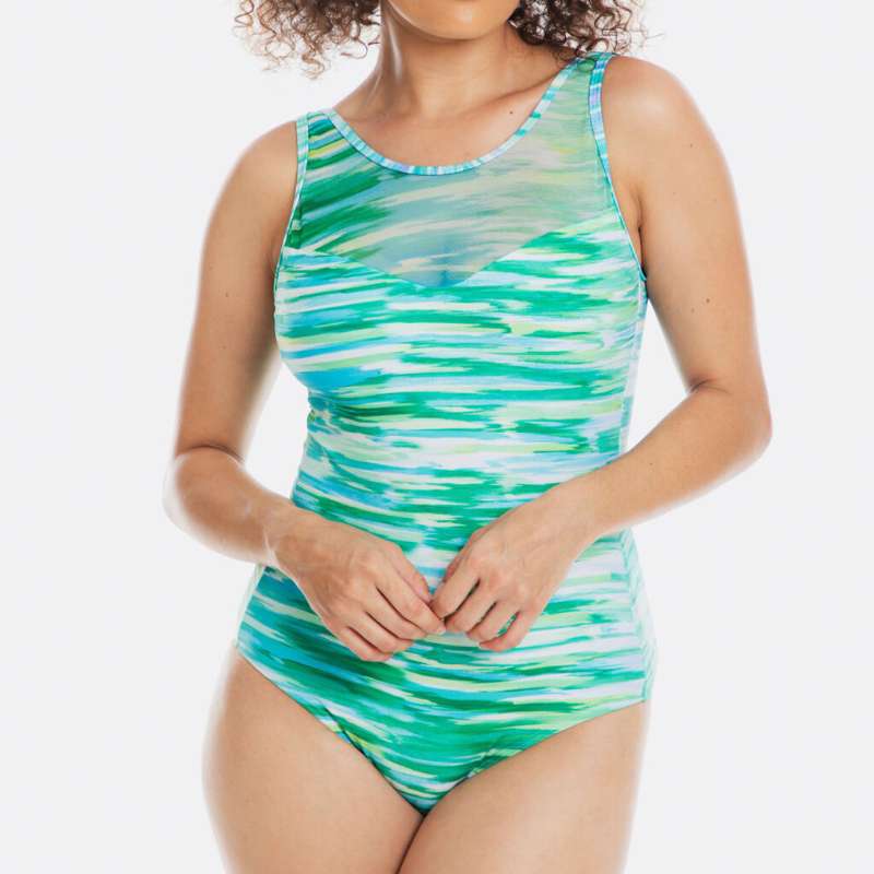 Togs Mornington Mesh Highneck One Piece Front