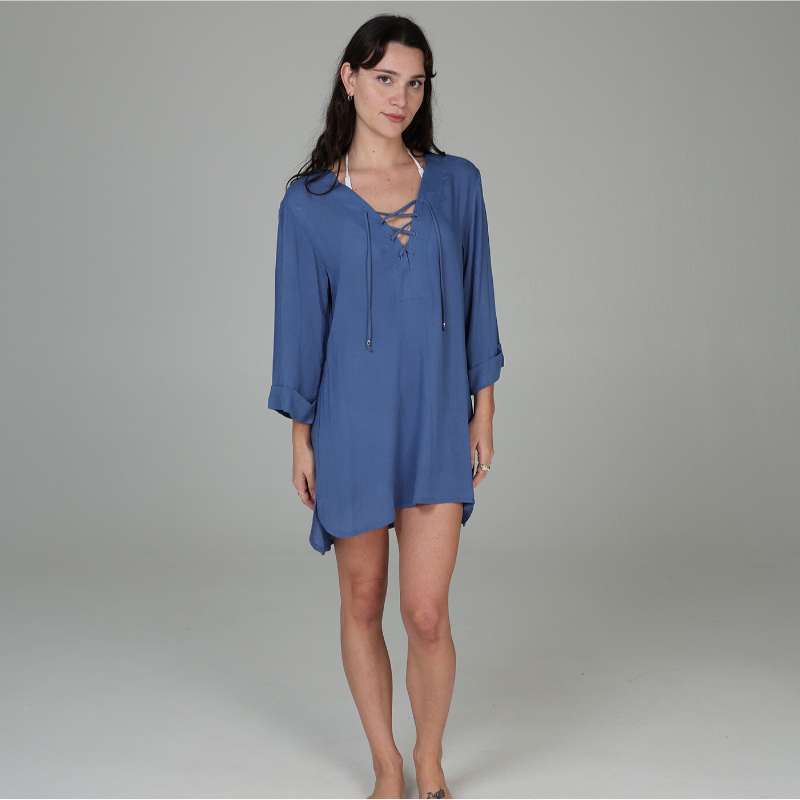 J. Valdi Hacienda Lace Neck Big Shirt