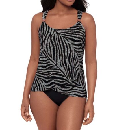 Miraclesuit Zirconic Dazzle Underwire Tankini Top Front
