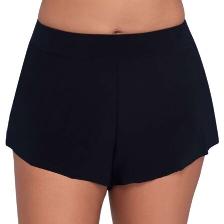 Trimshaper Drape Swim Short Black Front