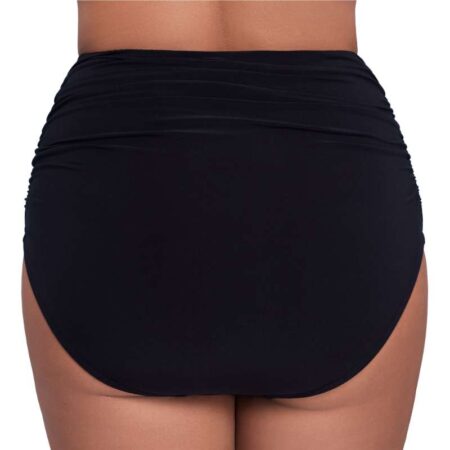 Trimshaper Shirred High Waist Bottom Black Back
