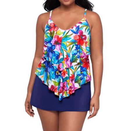Trimshaper Tropical Treasure Ronnie Tankini Front
