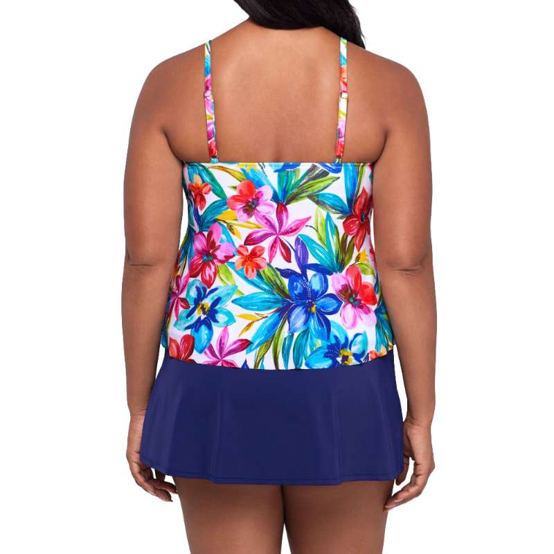 Trimshaper Tropical Treasure Ronnie Tankini Top Back