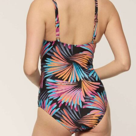 Black Sand Fireworks Twist Front One Piece