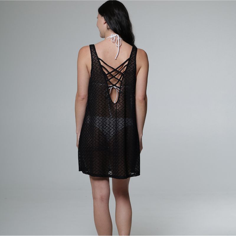 J. Valdi Escala Lattice Back Dress Back