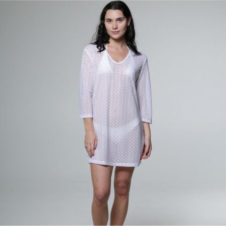 J. Valdi Escala V Neck Tunic White Front