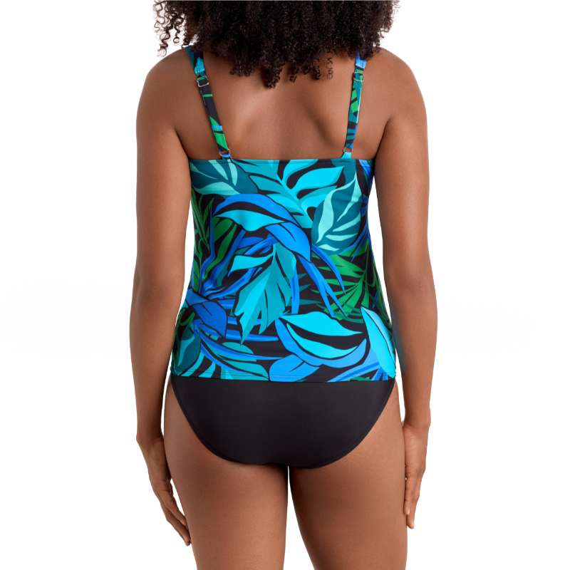Leaf Sensation Square Neck Tankini Back