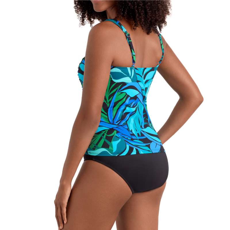 Leaf Sensation Square Neck Tankini Side