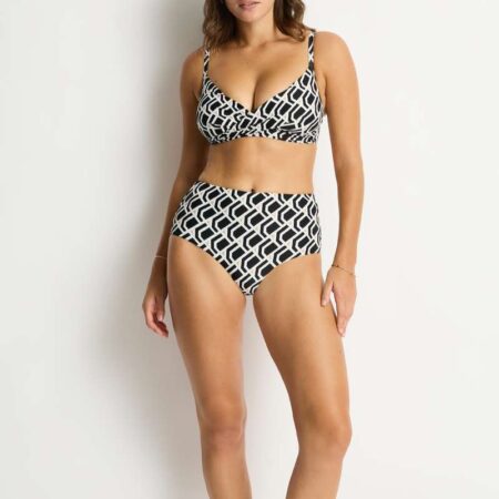 Sea Level Costa High Waist Swim Bottom Front