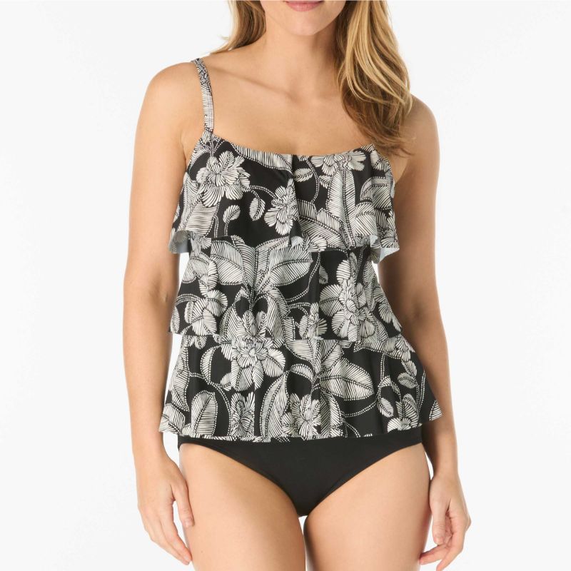 Beach House Coastal Bloom Jane Tankini Top Front
